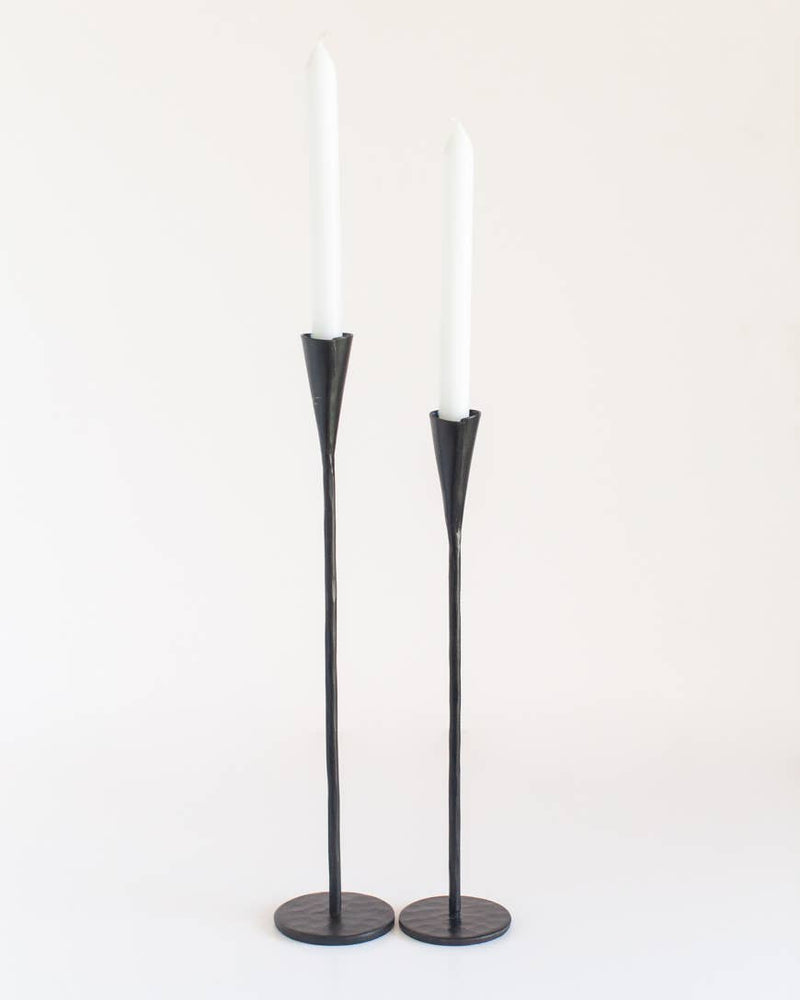 Phoenix Hand-Forged Iron Candle Sticks - Set of 2