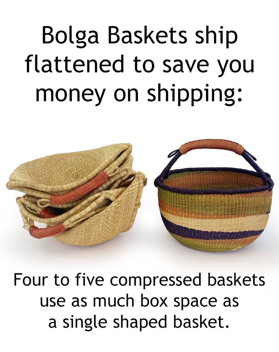 Ghanaian Bolga Petite Kettle Basket Assorted